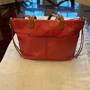 Pink leather purse by Hobo.